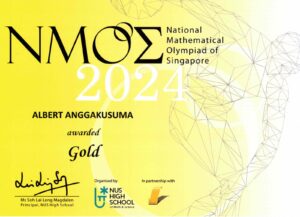 National Mathematical Olympiad of Singapore (NMOS) By NUS High School of Mathematics and Science