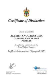 RAFFLES MATHEMATICAL OLYMPIAD (RMO) BY RAFFLES INSTITUTION (RI)